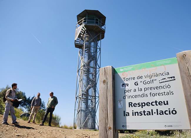 Una de les torres de guaita del dispositiu. Autor: Albert Canalejo / AMB