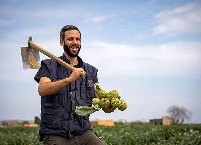 German Domínguez, pagès de Cal Farinetes. Autor: Patxi Uriz