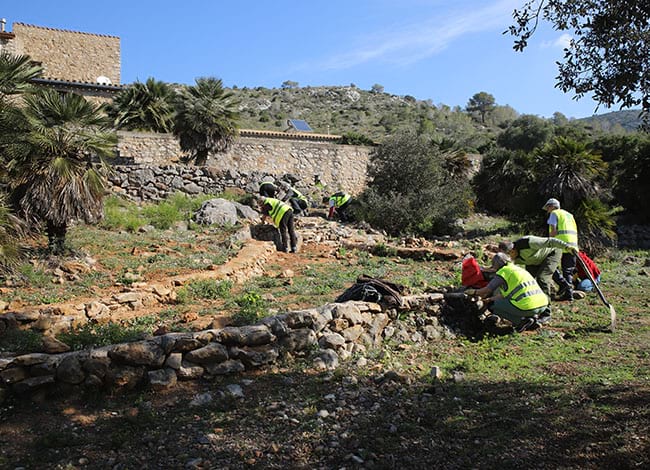 Arranjant els murs de pedra seca. Autor: XPN