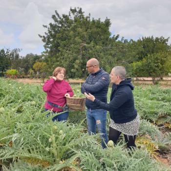 Alumnes algueresos de visita al productor Sínia Pujadas (Vilanova i la Geltrú). Autor: Depana (2023).