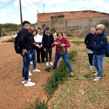 Alumnes algueresos de visita al productor Sínia Pujadas (Vilanova i la Geltrú). Autor: Depana (2023).